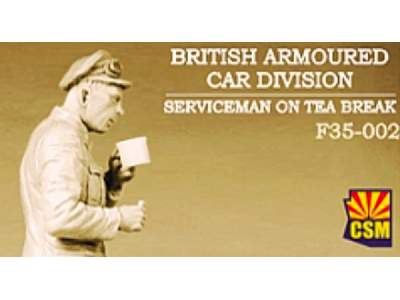 British Armoured Car Division Serviceman On Tea Break - image 1