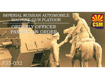 Imperial Russian Automobile Machine Gun Platoon Orderly Officer Passing An Order - image 1