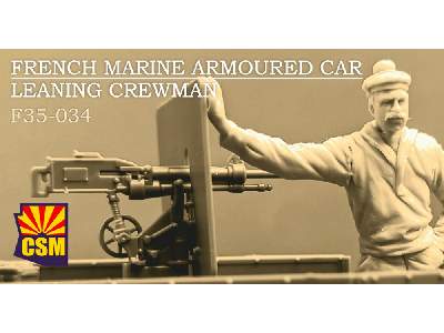 French Marine Armoured Car Leaning Crewman - image 1
