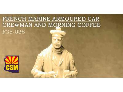 French Marine Armoured Car Crewman And Morning Coffee - image 1