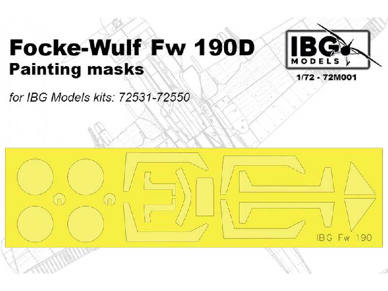 Mask Focke-Wulf Fw 190D (for IBG 72531-72550) - image 1