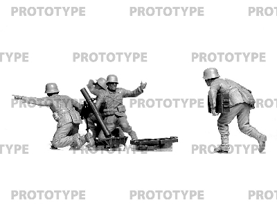 WW2 German Mortar Grw 34 With Crew - image 4