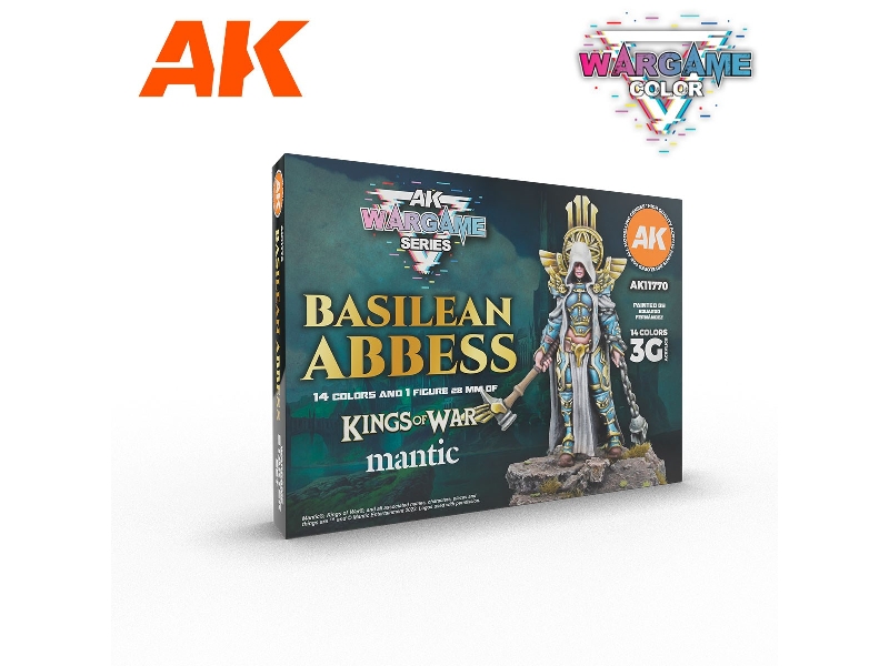 Ak 11770 Basilean Abbess - Wargame Starter Set - 14 Colors & 1 Figure - image 1