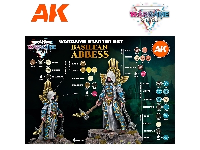 Ak 11770 Basilean Abbess - Wargame Starter Set - 14 Colors & 1 Figure - image 3