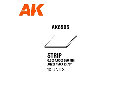 Strips 0.30 X 4.00 X 350mm - Styrene Strip - (1 Units) - image 3