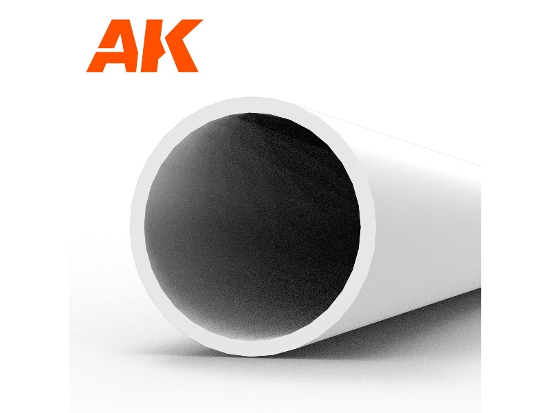 Hollow Tube 5.00 Diameter X 350mm (W.T. 0,7mm) - Styrene Hollow Tube - (1 Units) - image 1