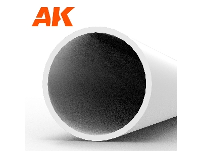 Hollow Tube 6.00 Diameter X 350mm (W.T. 0,7mm) - Styrene Hollow Tube - (1 Units) - image 1