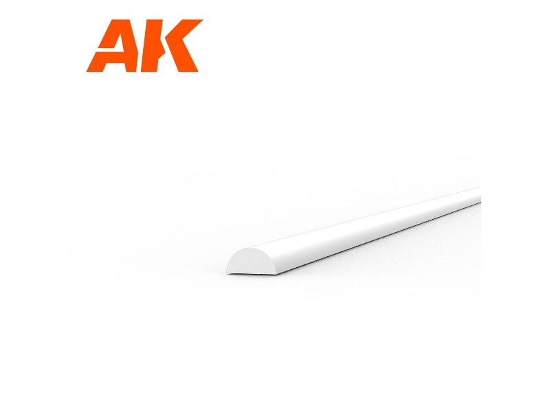 Half Cane 1.00 X 350mm - Styrene Half Cane - (1 Units) - image 1