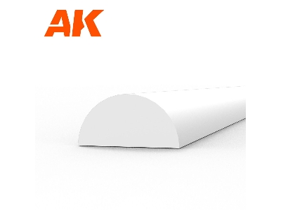 Half Cane 4.00 X 350mm - Styrene Half Cane - (1 Units) - image 1