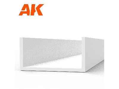 U Channel 6.0 Width X 350mm - Styrene U Channel - (1 Units) - image 1