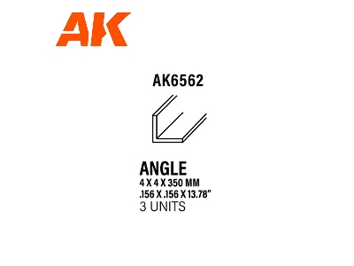 Angle 4.0 X 4.0 X 350mm - Styrene Angle - (1 Units) - image 3