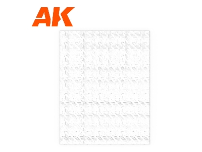 Pavement Spike Brick Sheet 245 X 195mm / 9.64 X 7.68 " Textured Styrene Sheet - 1 Unit - image 1
