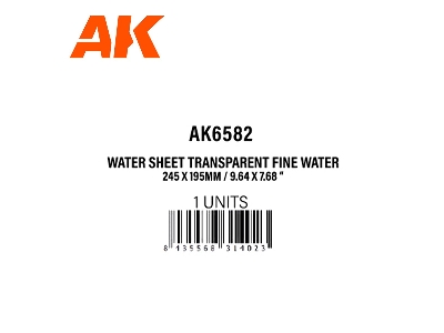 Water Sheet Transparent Fine Water 245 X 195mm / 9.64 X 7.68 " - Textured Acrylic Sheet - 1 Unit - image 3