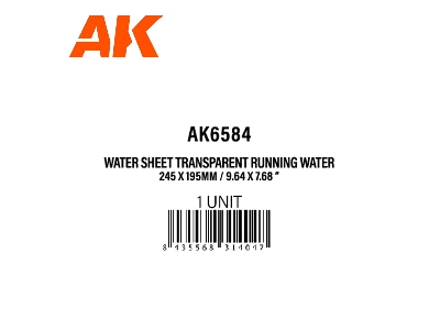 Water Sheet Transparent Running Water 245 X 195mm / 9.64 X 7.68 " - Textured Acrylic Sheet - 1 Unit - image 3