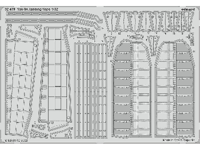 Yak-9K landing flaps 1/32 - ICM - image 1