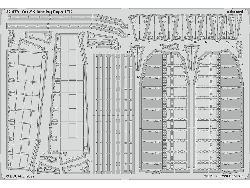 Yak-9K landing flaps 1/32 - ICM - image 1