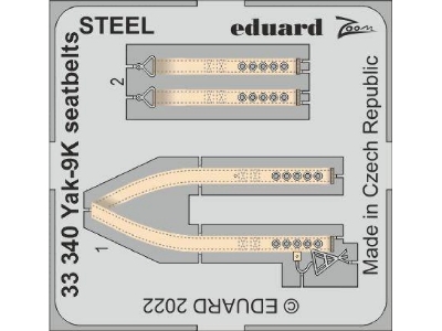 Yak-9K seatbelts STEEL 1/32 - ICM - image 1