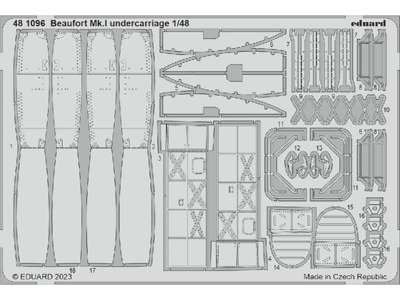 Beaufort Mk. I undercarriage 1/48 - ICM - image 1
