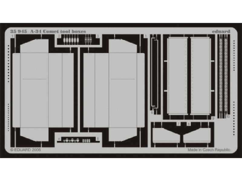 A-34 Comet tool boxes 1/35 - Bronco - image 1