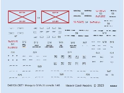 Mosquito B Mk. IV stencils 1/48 - REVELL - image 1