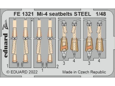 Mi-4 seatbelts STEEL 1/48 - TRUMPETER - image 1