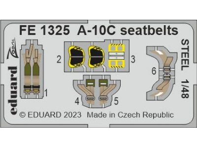 A-10C seatbelts STEEL 1/48 - HOBBY BOSS - image 1