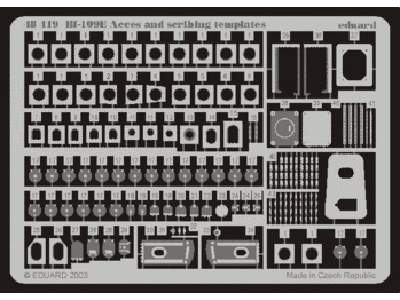 Bf 109E access and scribing templates 1/48 - Hasegawa - image 1