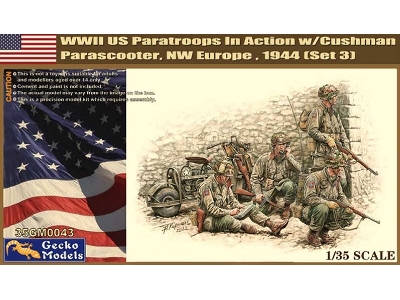 Wwii Us Paratroops In Action W/Cushman Parascooter, Nw Europe, 1944 (Set 3) - image 1