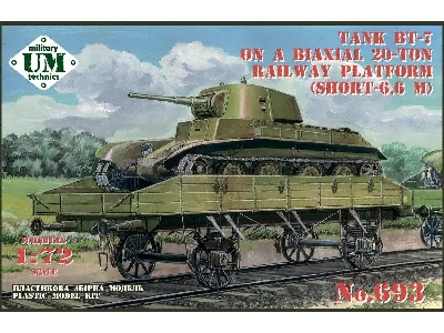 Tank Bt-7 On A Bi-axial 20-ton Railway Platform (Short - 6,6 M) - image 1