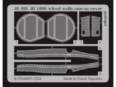 Bf 109E wheel wells canvas cover 1/48 - Hasegawa - image 1