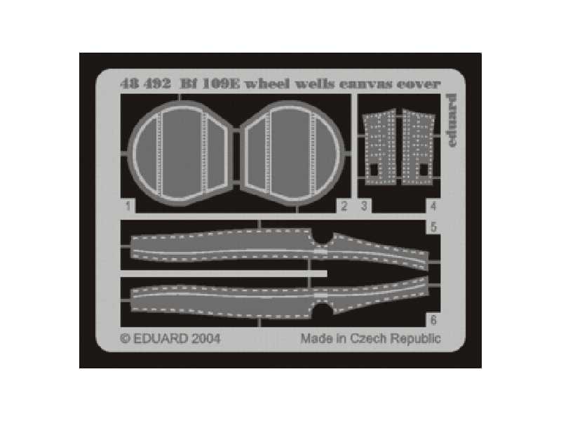 Bf 109E wheel wells canvas cover 1/48 - Hasegawa - image 1