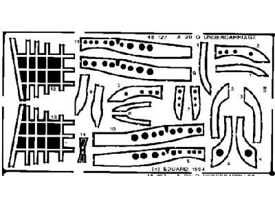 A-20 undercarriage 1/48 - Amt/Ertl - image 1