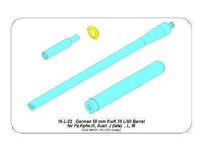 German barrel 50mm KwK 39 L/60 forPz.Kpfw.IIIAusf.J (late), L, M - image 10