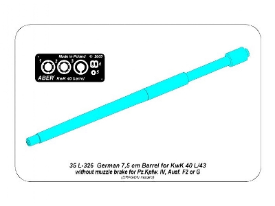 Germ.75mm barrel  for Pz VI F2 or G without muzzle brake - image 9