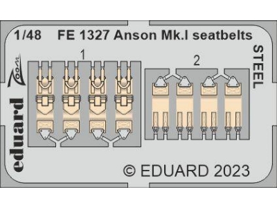 Anson Mk. I seatbelts STEEL 1/48 - AIRFIX - image 1