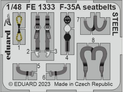 F-35A seatbelts STEEL 1/48 - TAMIYA - image 1