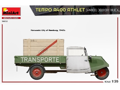 Tempo A400 Athlet 3-wheel Delivery Truck - image 12