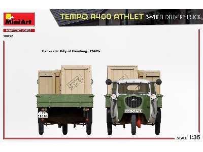 Tempo A400 Athlet 3-wheel Delivery Truck - image 13