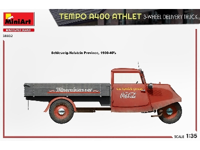 Tempo A400 Athlet 3-wheel Delivery Truck - image 14