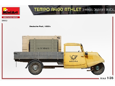 Tempo A400 Athlet 3-wheel Delivery Truck - image 20