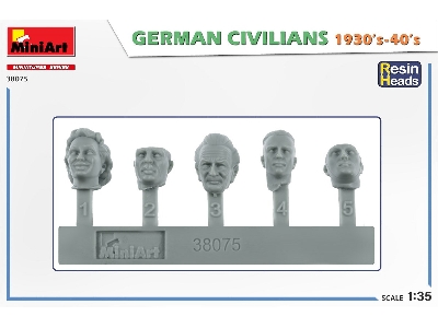 German Civilians 1930-40s. Resin Heads - image 3