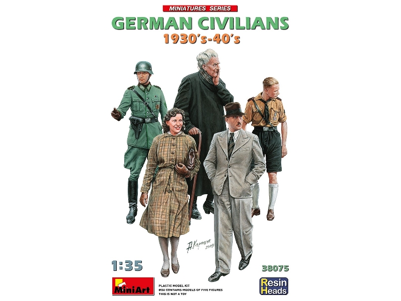 German Civilians 1930-40s. Resin Heads - image 4