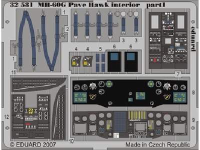 MH-60G interior 1/35 - Academy Minicraft - image 1