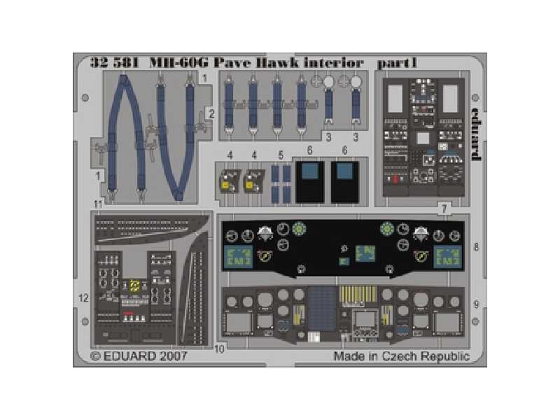 MH-60G interior 1/35 - Academy Minicraft - image 1