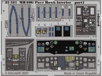 MH-60G interior 1/35 - Academy Minicraft - image 2