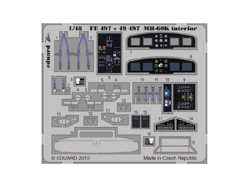MH-60K interior S. A. 1/48 - Italeri - - image 1 MH-60K interior S. A. 1/48 - Italeri - - image 1