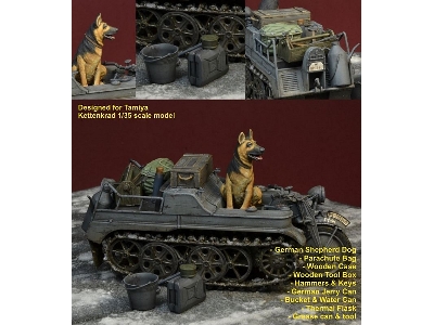 Luftwaffe Kettenkrad Accessories With Dog - image 1