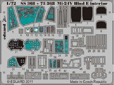 Mi-24V Hind E interior S. A. 1/72 - Zvezda - image 1