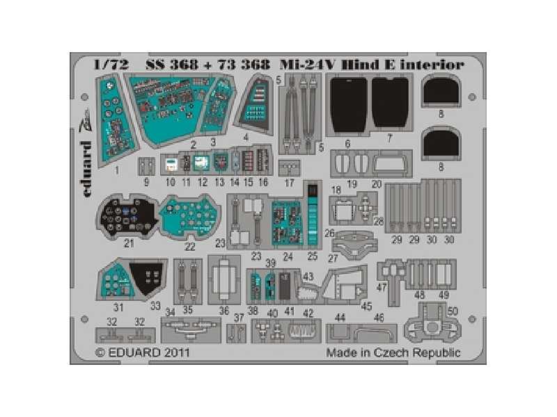 Mi-24V Hind E interior S. A. 1/72 - Zvezda - image 1