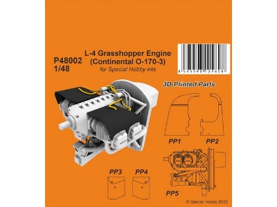 L-4 Grasshopper Engine (Continental O-170-3) (For Special Hobby Kits) - image 1